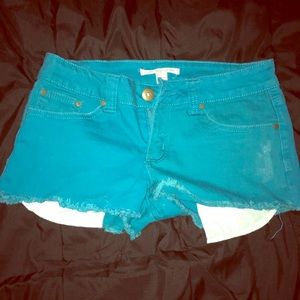 Teal color shorts